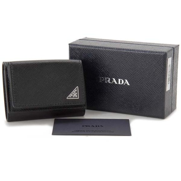 Prada Tri fold Wallet Compact Black - Picture 5 of 5